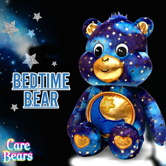 Plush 14" Inch Care Bears Gloweing Bedtime Bear Moon & Stars - Picture 13 of 15